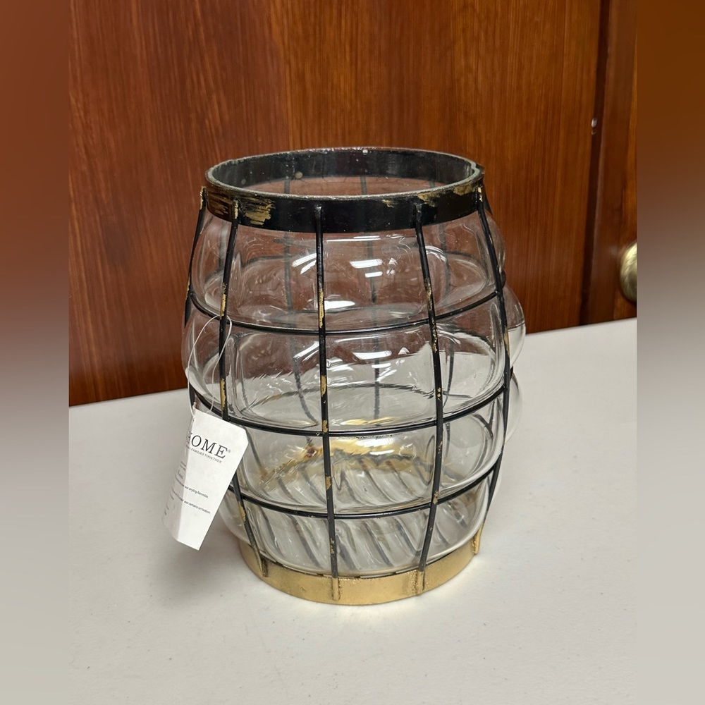 Home interiors metal and glass Prescott Lantern